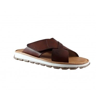 Chanclas piel de caballero casual - Fabrichi-Italian shoes